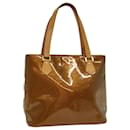 LOUIS VUITTON Monogram Vernis Houston Hand Bag Bronze M91122 LV Auth 52502 - Louis Vuitton