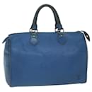 Louis Vuitton Epi Speedy 30 Hand Bag Toledo Blue M43005 LV Auth 65008