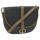 Christian Dior Honeycomb Canvas Shoulder Bag PVC Black Auth ep3157