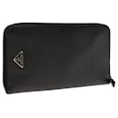 PRADA Long Wallet Safiano leather Black Auth ac2653 - Prada