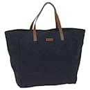 GUCCI GG Canvas Tote Bag Navy 282439 Auth ac2645 - Gucci