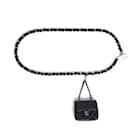 Chanel Classique Bag on belt Leather Black OS