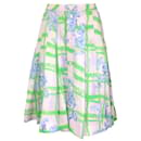 Marni Malva Multi 2023 Saia Midi Plissada Floral Estampada