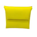 Hermes Yellow Bastia Mini Leather Wallet - Hermès