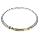 David Yurman Metro Cable Necklace, 14k yellow gold/sterling silver 1/4 ctw