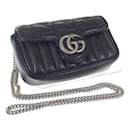 Gucci Super Mini GG Marmont Matelasse Crossbody Bag Leather Crossbody Bag 476433 in Excellent condition