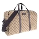 Sac de voyage en toile Gucci GG Canvas Boston Duffle Bag 449167 In excellent condition