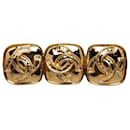 Chanel Gold Triple CC Brooch