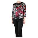 Top de seda estampado floral multicolorido - tamanho UK 14 - Dolce & Gabbana