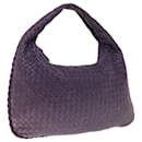 BOTTEGAVENETA INTRECCIATO Hobo Shoulder Bag Leather Purple Auth yk10379 - Autre Marque