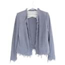 IRO Shavani Pale Blue Cotton Tweed Jacket - Iro