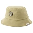 Bold Fox Head Bucket Hat - Maison Kitsune - Cotton - Beige - Autre Marque