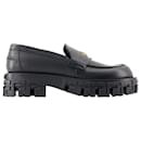 Loafers - Versace - Leather - Black