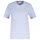 Chillax Fox Patch T-Shirt – Maison Kitsune – Baumwolle – Blau - Autre Marque