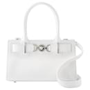 Small Tote Bag - Versace - Leather - White