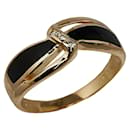 [Luxo] 18Anel de metal K Onyx Diamond Ring em excelente estado - Autre Marque