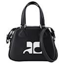 Mini Bowling Bag - Courreges - Leather - Black