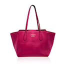 Fuchsia Pink Leder Swing Medium Handtasche Tragetasche - Gucci