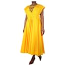 Orange sleeveless cotton dress - size UK 10 - Autre Marque
