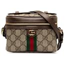Gucci Brown GG Supreme Ophidia Vanity Bag
