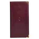 Cartier Leather Bifold Long Wallet Leather Long Wallet in Good condition
