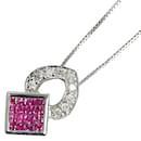 18K Ruby Diamond Pendant Necklace - Autre Marque