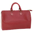 Louis Vuitton Epi Speedy 35 Bolsa de Mão Castelhano Vermelho M42997 Autenticação de LV 58749