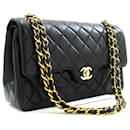 CHANEL Paris Limited Bolso de hombro con cadena Forrado en negro Solapa acolchada - Chanel