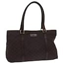 Bolsa Tote GUCCI GG Lona Marrom 257302 Ep de autenticação2965 - Gucci