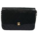 CHANEL Matelasse Chain Shoulder Bag Lamb Skin Black CC Auth bs11764 - Chanel