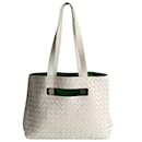 Bottega Veneta Bottega Veneta woven maxi shopper bag in white leather
