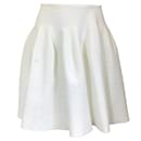 Alaia White Jacquard Stretch Knit Skirt - Alaïa