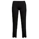 The Row Black Thilde Stretch Lambskin Leather Slit Front Leggings - The row