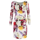 Dolce & Gabbana Charmeuse Sheath Dress in Floral-Print Silk