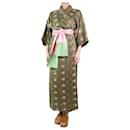 Multi floral printed belted jacquard kimono - size One Size - Autre Marque