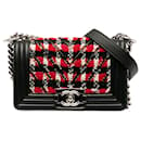 Chanel Red Small Tweed and Leather Boy Flap Bag