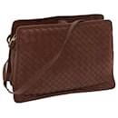 BOTTEGAVENETA INTRECCIATO Shoulder Bag Leather Brown Auth bs11657 - Autre Marque