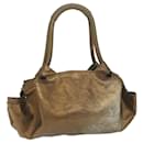 LOEWE Hand Bag Leather Gold Tone Auth bs11773 - Loewe