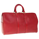 Louis Vuitton Epi Keepall 45 Boston Bag Red M42977 LV Auth 64974