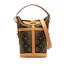 Brown Louis Vuitton Monogram Duffle Bucket Bag
