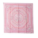 Pink Hermes Jeux De Paille Silk Scarf Scarves - Hermès