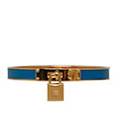 Blue Hermes Kelly Cadena Bangle Costume Bracelet - Hermès