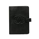Black Chanel Caviar CC Notebook Cover