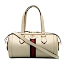 White Gucci Leather Ophidia Satchel