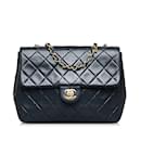 Black Chanel Mini Classic Square Lambskin Single Flap Bag