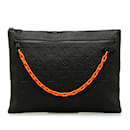 Black Louis Vuitton Monogram Taurillon A4 Pouch Clutch Bag