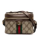 Brown Gucci GG Supreme Ophidia Vanity Bag