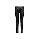 Black Balenciaga Leather Skinny-Leg Pants Size EU 40