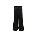 Pantaloni neri in lana con risvolto Chanel taglia FR 50