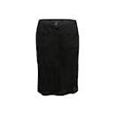 Vintage Black Chanel Boutique Spring/Summer 1999 Wool Skirt Size FR 48 - Autre Marque